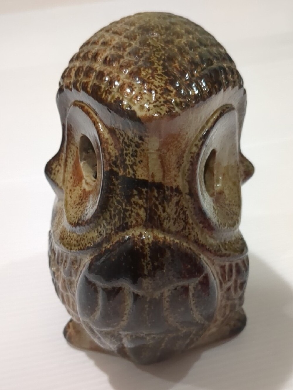 Ceramic Two Face Owl Fairy Tea Light Candle Holder Figurine